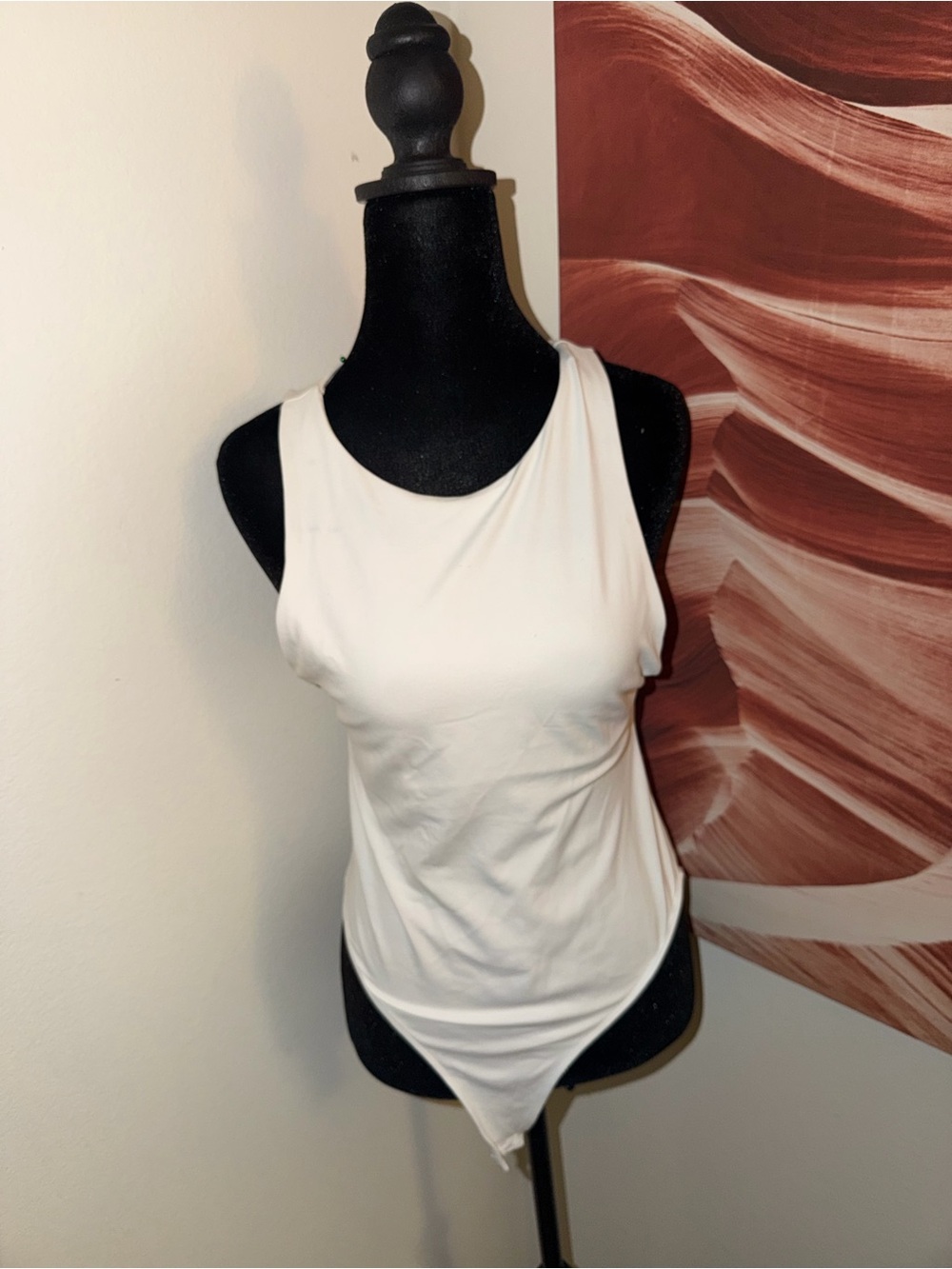 Zara White Sleeveless Bodysuit
